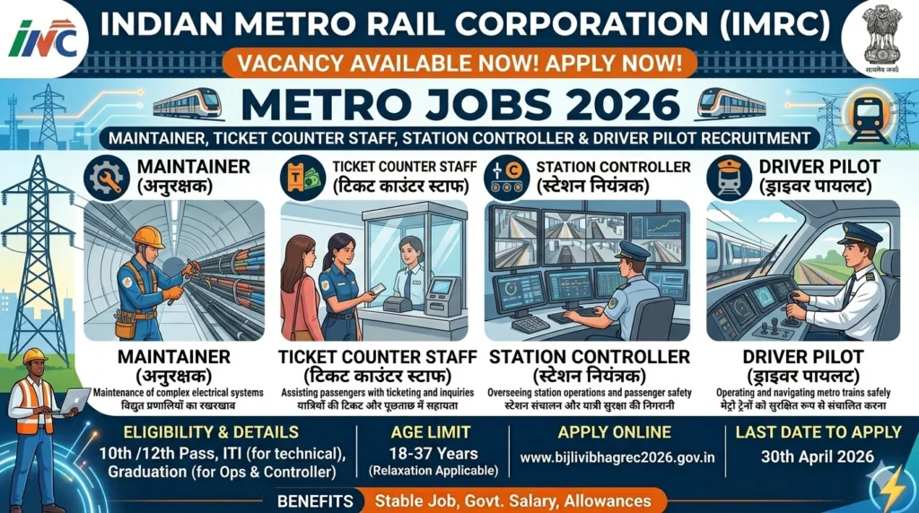 Metro Careers 2026: Guide to Maintainer, Ticket Counter Staff, Station Controller and Driver Pilot Positions