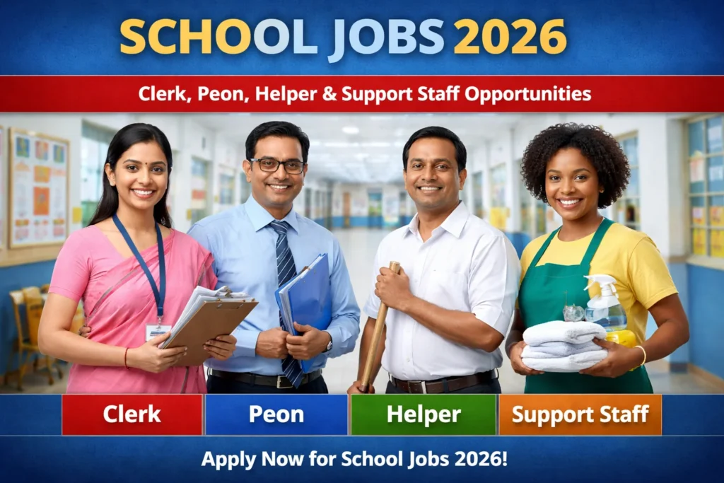 School Careers 2026: Guide to Clerk, Peon, Helper and Support Staff Opportunities